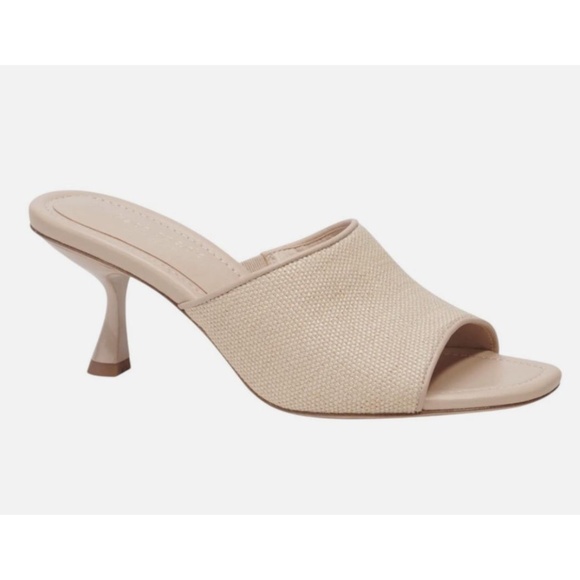 Kate Spade New York "Malibu" Kitten-Heel Slide in Sand NWOB 8b - Picture 1 of 3